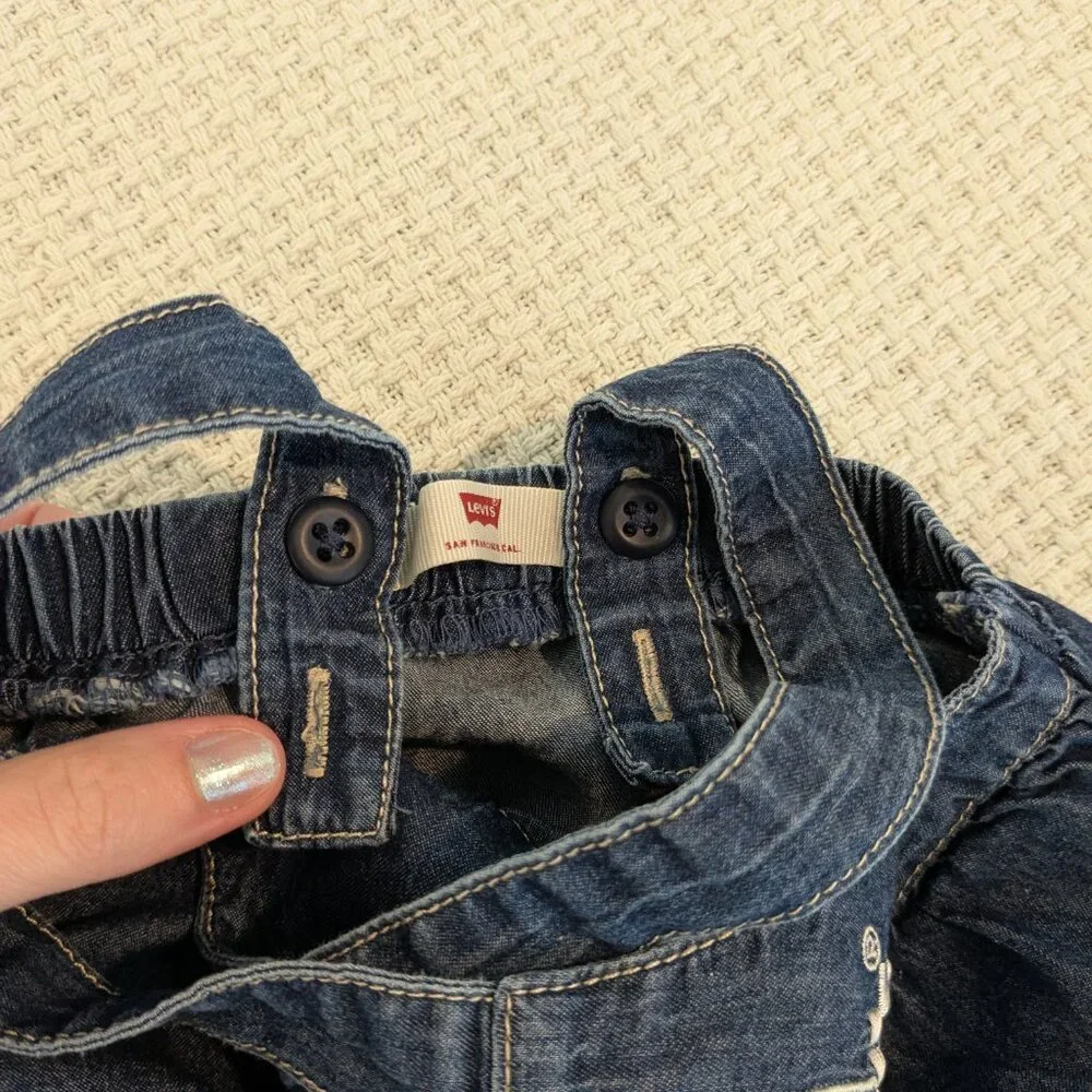 ⭐ Girl's Levis chambray 2-piece dress outfit 12 months